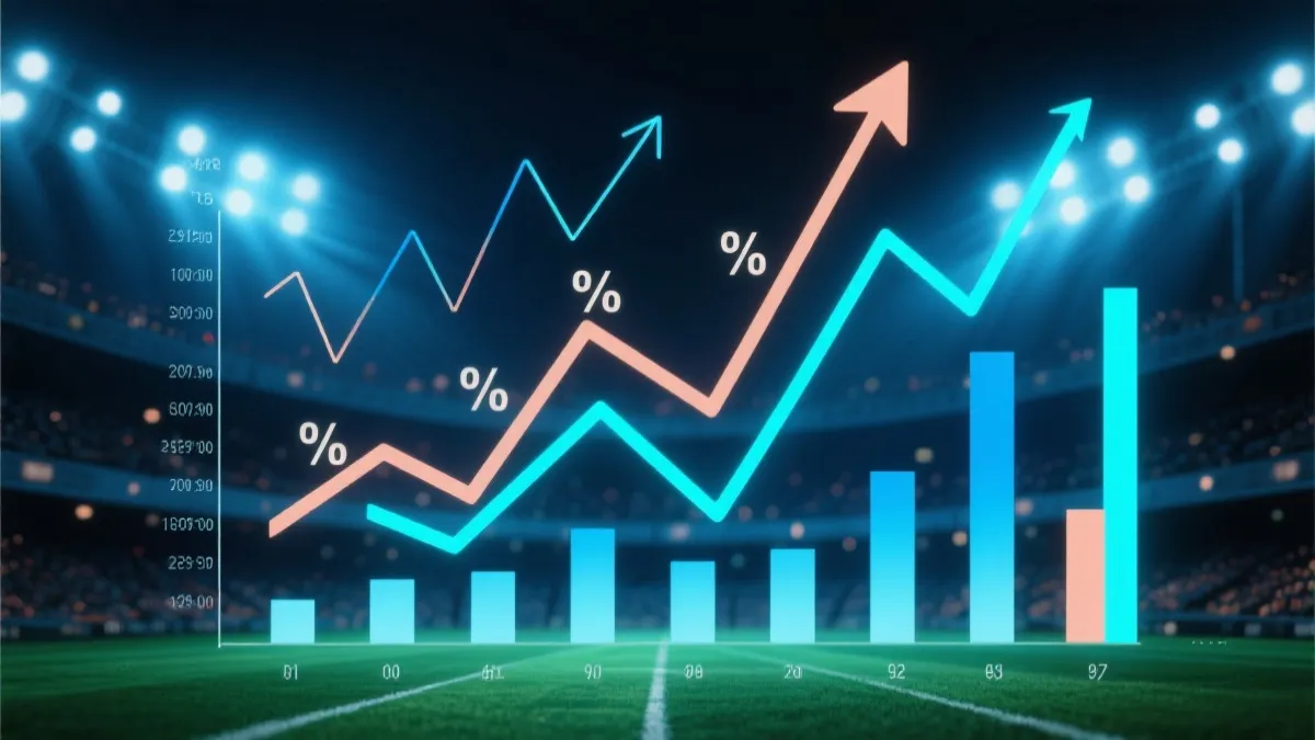 抽象化的赛前盘口与数据曲线叠加在球场灯光上